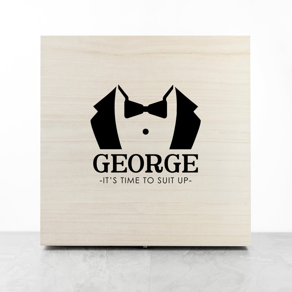 Personalised Suit Up Wedding Box - Image 2