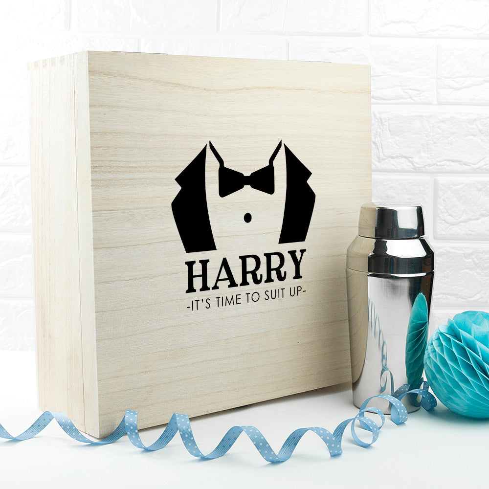 Personalised Suit Up Wedding Box - Image 3