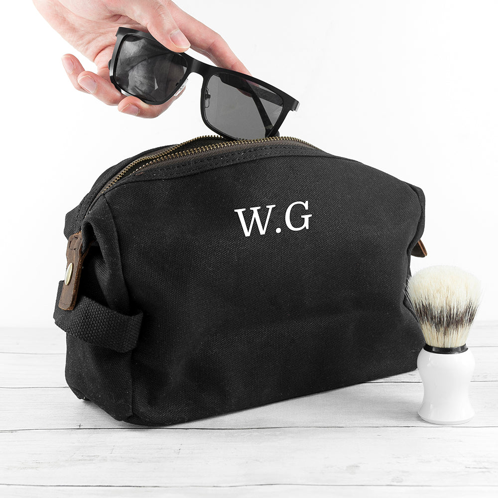 Personalised Men's Waxed Wash Bag - Image 3